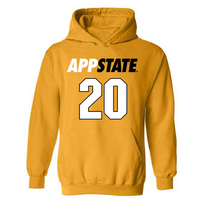 App State - NCAA Football : Jaylon Calhoun - Replica Shersey Hooded Sweatshirt