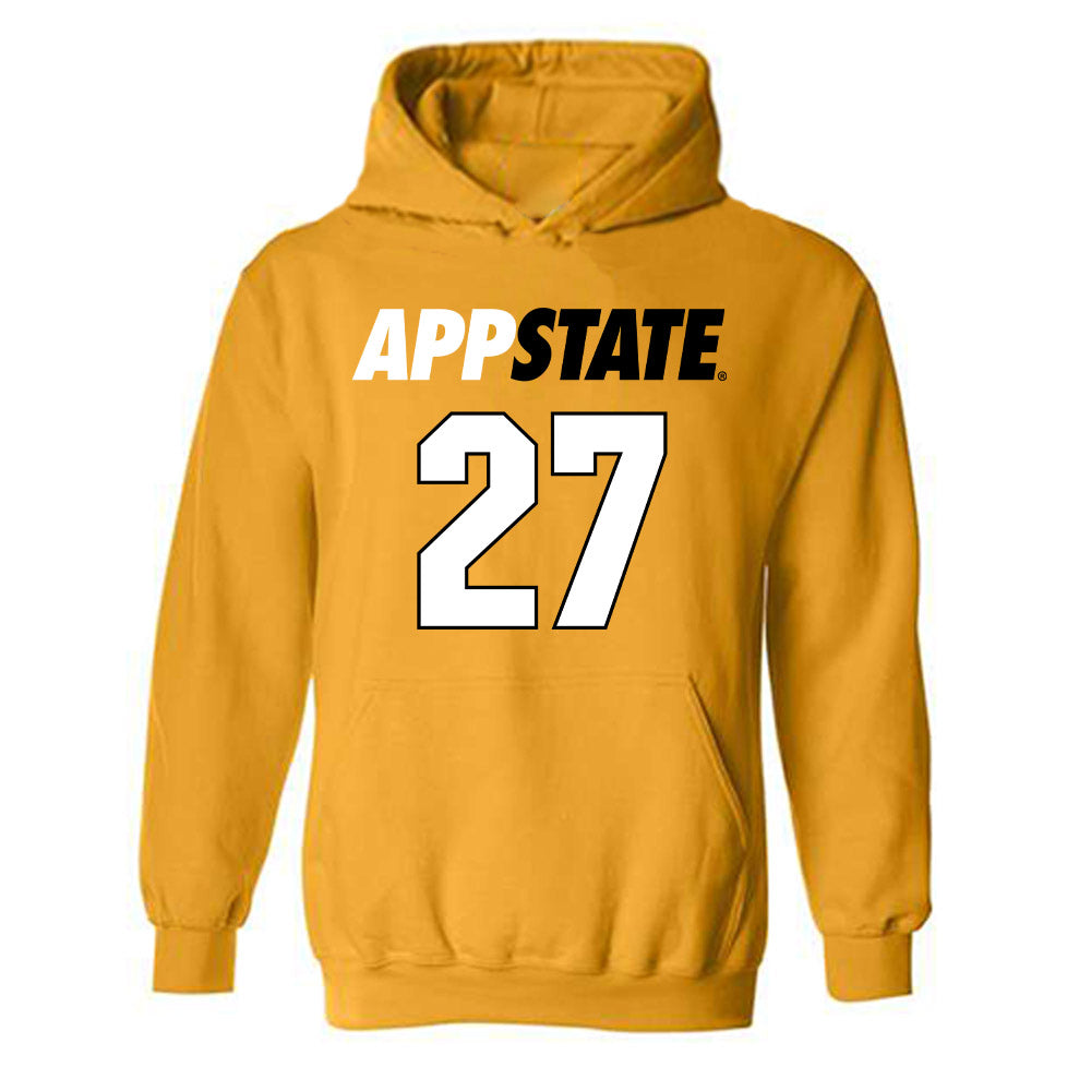 App State - NCAA Football : Mitchell Lake - Replica Shersey Hooded Sweatshirt-0