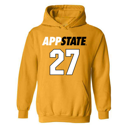 App State - NCAA Football : Mitchell Lake - Replica Shersey Hooded Sweatshirt-0