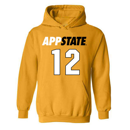 App State - NCAA Football : William Fowles - Replica Shersey Hooded Sweatshirt-0