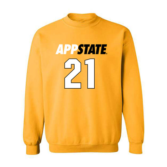 App State - NCAA Football : DJ Burks - Replica Shersey Crewneck Sweatshirt