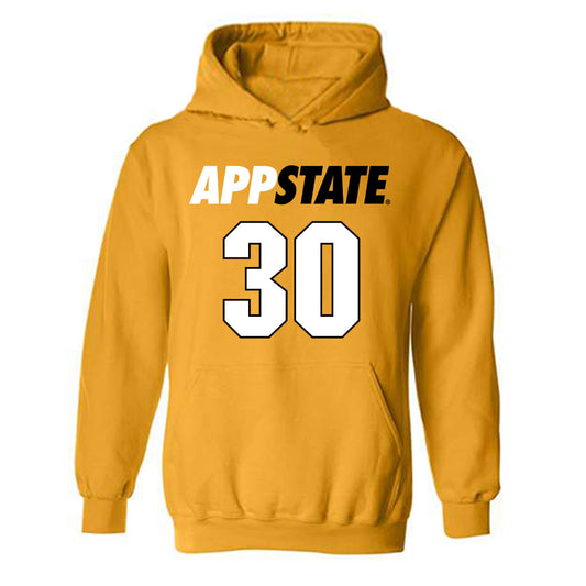 App State - NCAA Football : Carter Greene - Replica Shersey Hooded Sweatshirt