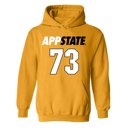 App State - NCAA Football : Will Flowers - Replica Shersey Hooded Sweatshirt-0