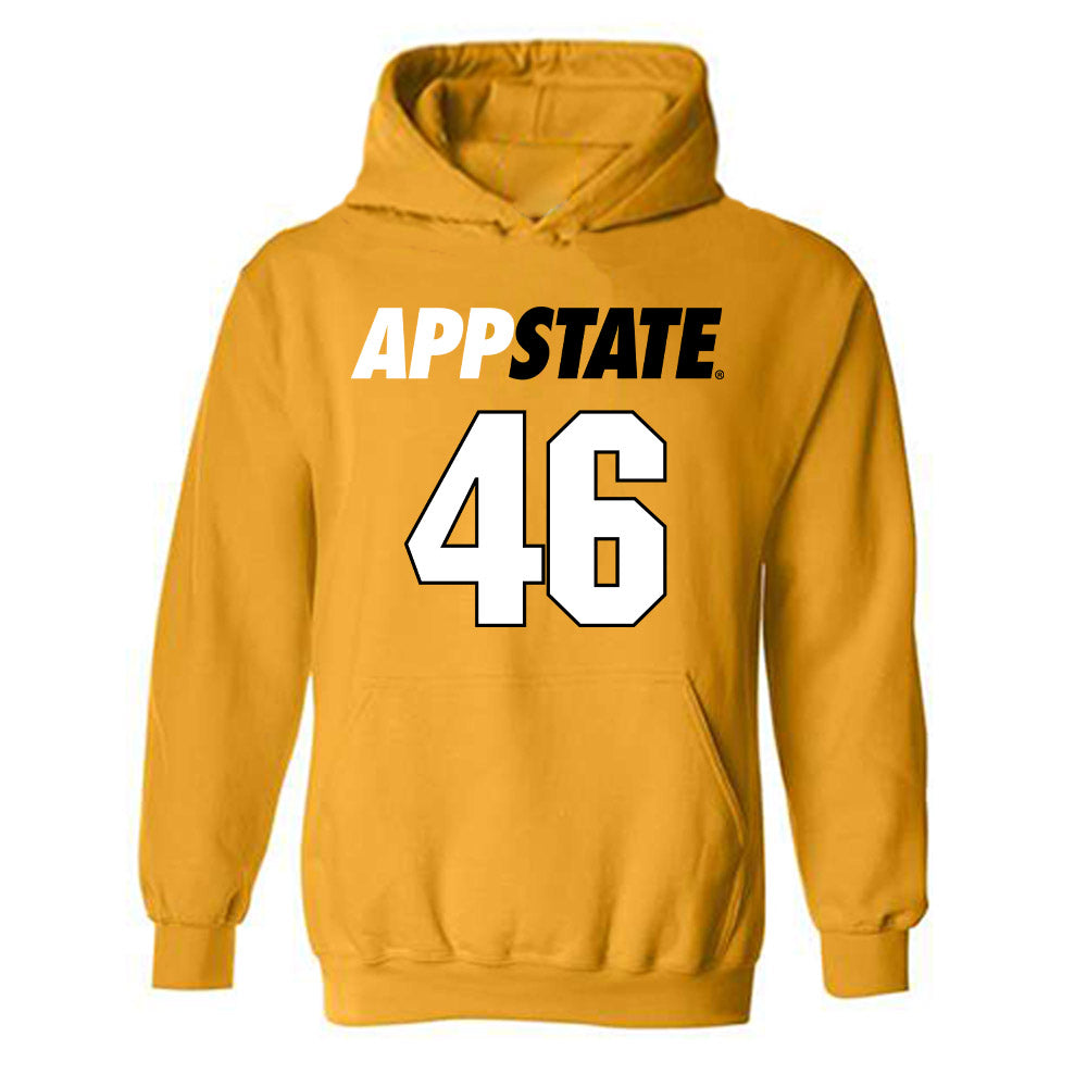 App State - NCAA Football : Damien Durrette - Replica Shersey Hooded Sweatshirt-0