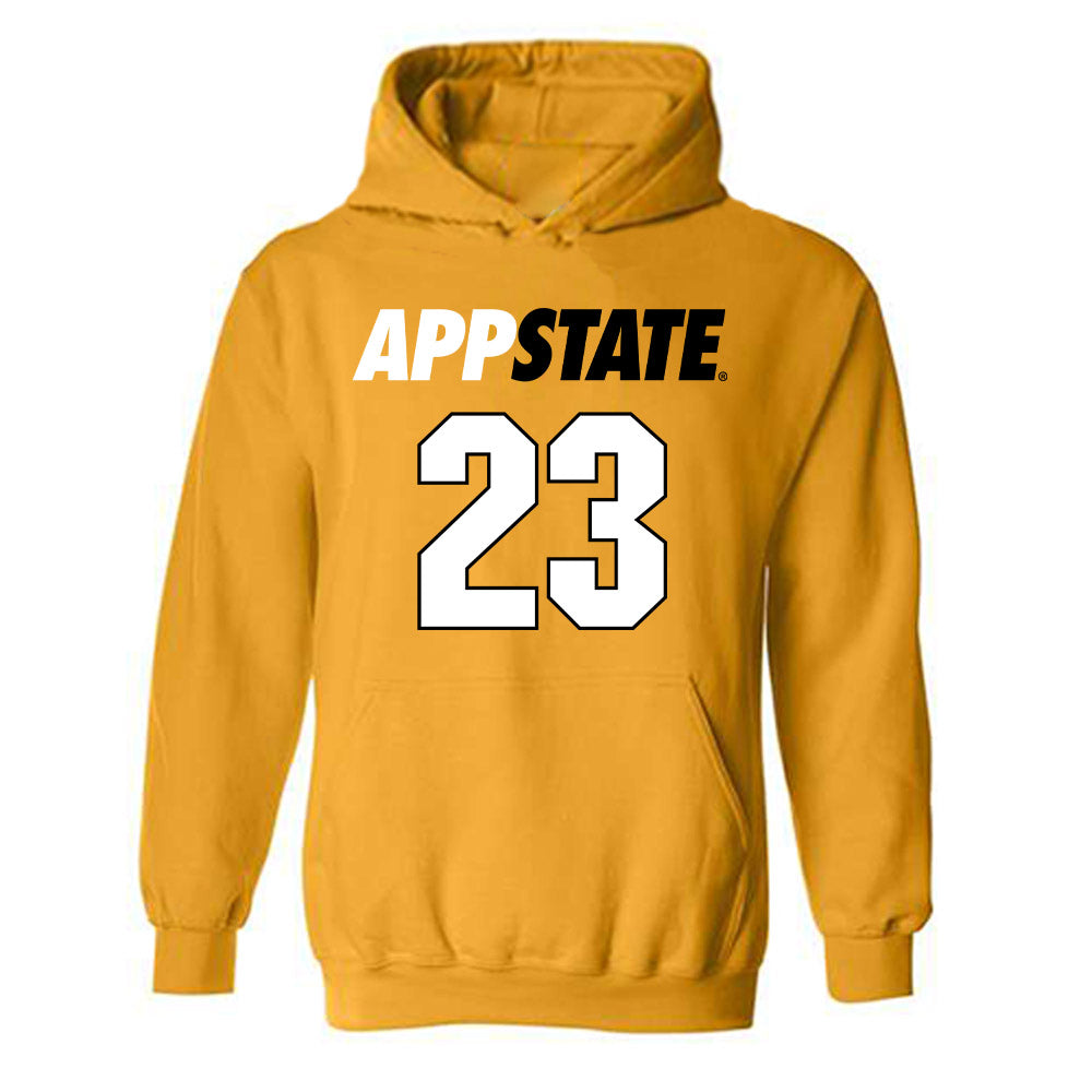 App State - NCAA Softball : Kate English - Replica Shersey Hooded Sweatshirt-0