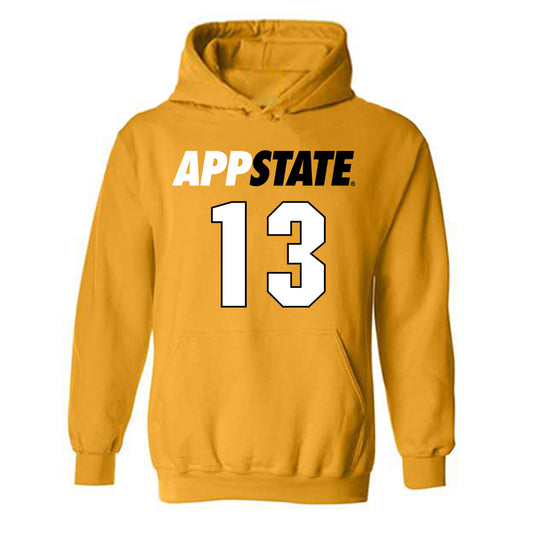App State - NCAA Men's Basketball : Kasen Jennings - Replica Shersey Hooded Sweatshirt-0