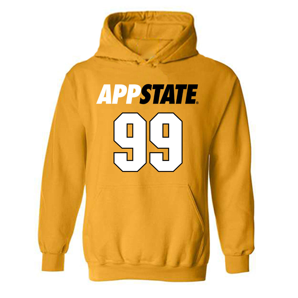 App State - NCAA Football : Kendall Farmer - Replica Shersey Hooded Sweatshirt-0