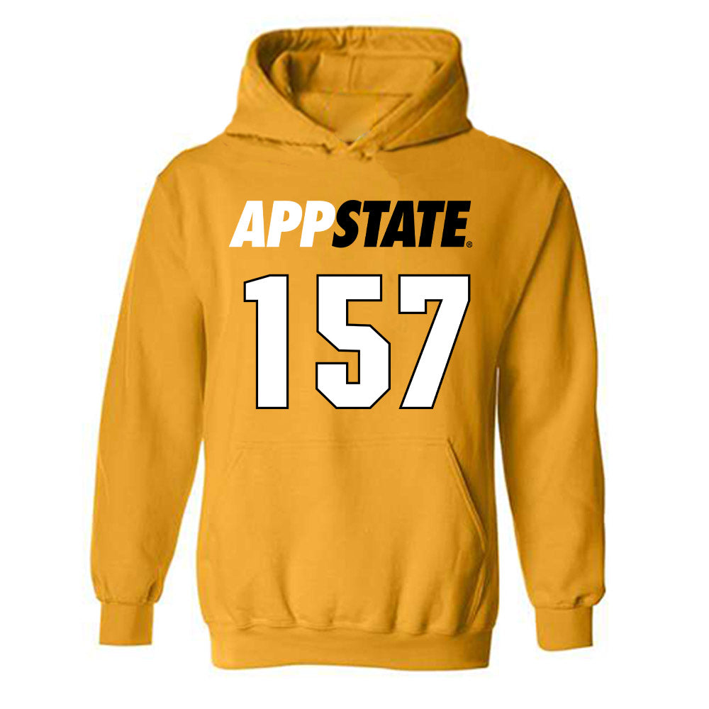 App State - NCAA Wrestling : Desmond Macklin - Replica Shersey Hooded Sweatshirt-0
