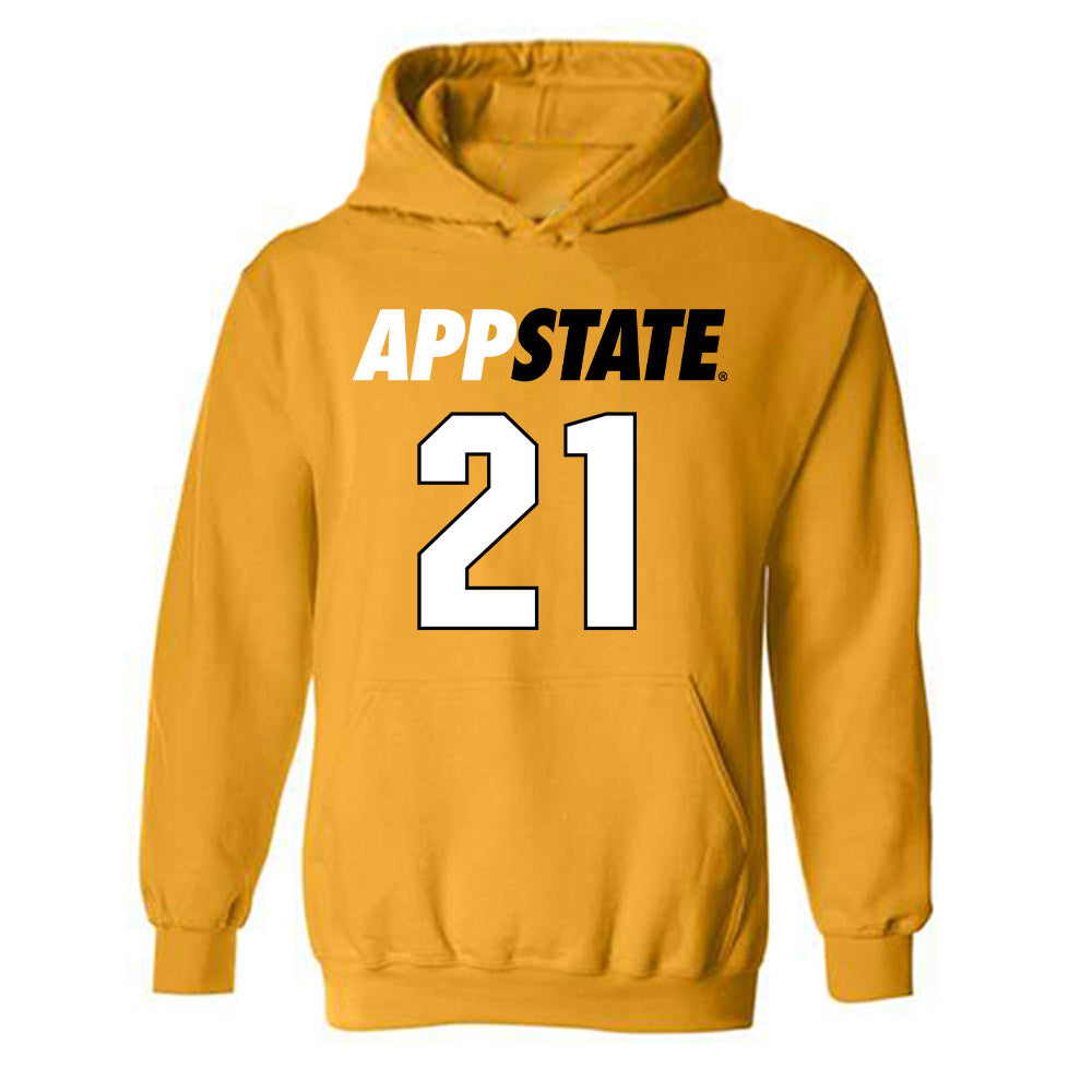 App State - NCAA Women's Soccer : ella hoover - Replica Shersey Hooded Sweatshirt-0