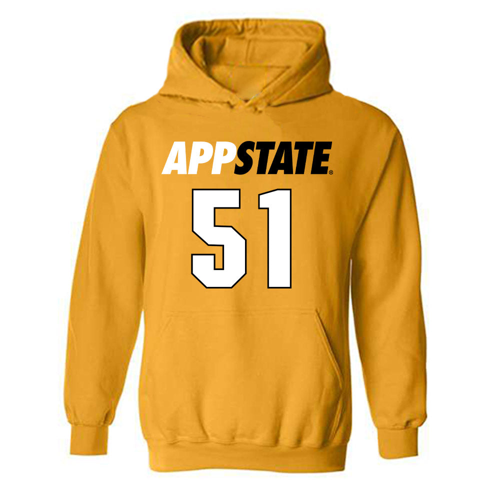App State - NCAA Football : Kj Liles - Replica Shersey Hooded Sweatshirt-0