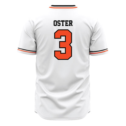 Campbell - NCAA Baseball : Jonah Oster - White Jersey-1