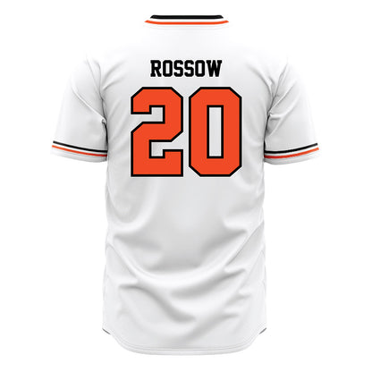 Campbell - NCAA Baseball : David Rossow - White Jersey