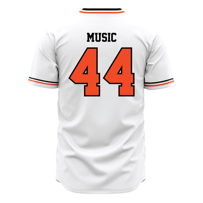 Campbell - NCAA Baseball : Jett Music - White Jersey-1