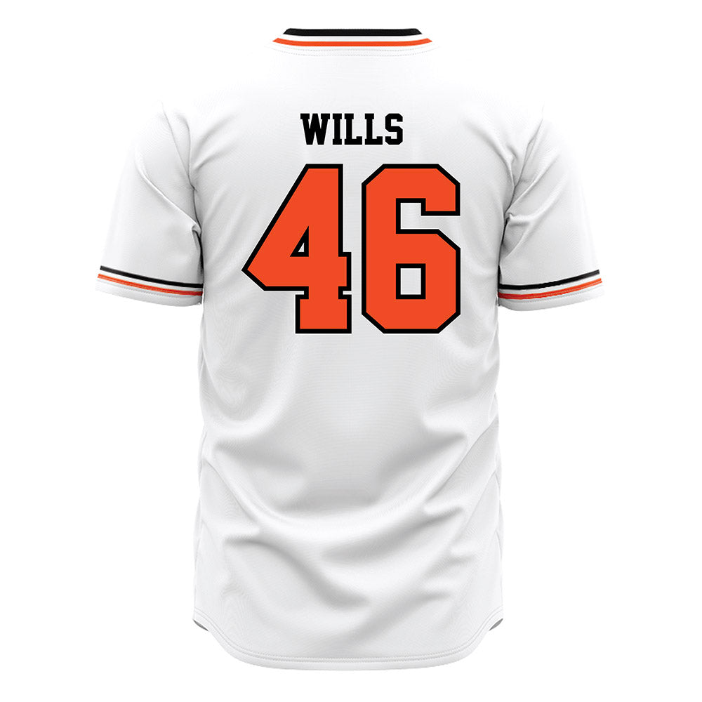 Campbell - NCAA Baseball : Houston Wills - White Jersey-1