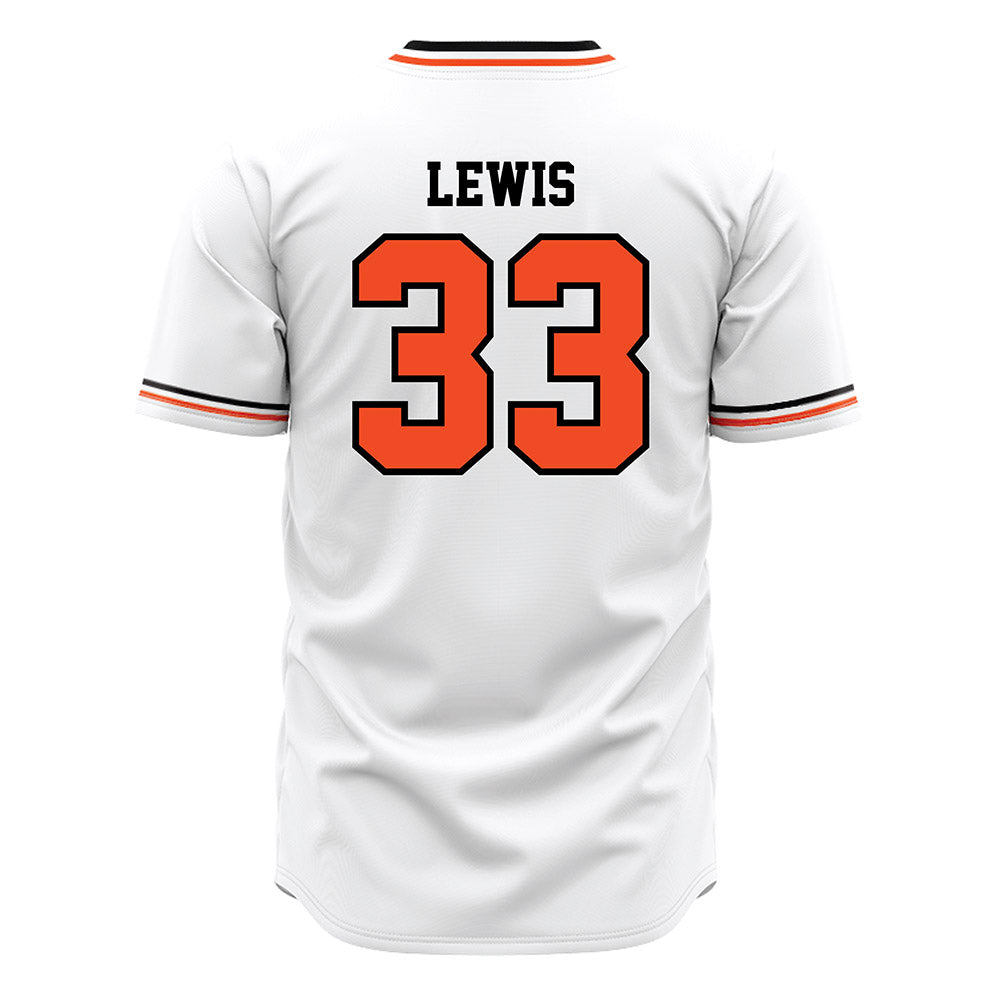 Campbell - NCAA Baseball : Harrison Lewis - White Jersey-1