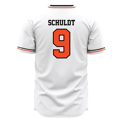 Campbell - NCAA Baseball : Andrew Schuldt - White Jersey