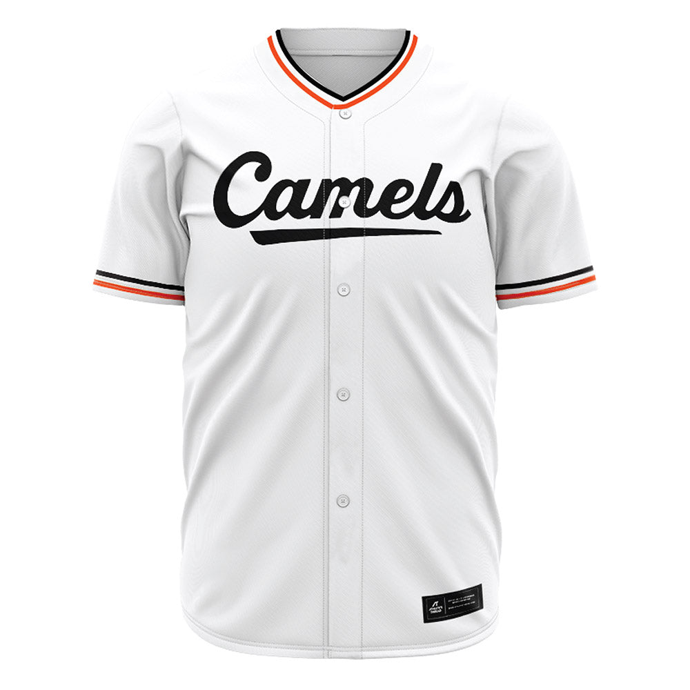 Campbell - NCAA Baseball : Jett Music - White Jersey-0