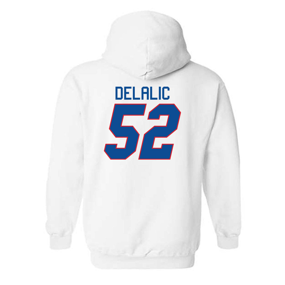 DePaul - NCAA Men's Basketball : Amsal Delalic - Replica Shersey Hooded Sweatshirt-1