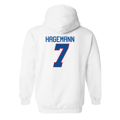 DePaul - NCAA Women's Basketball : Devin Hagemann - Replica Shersey Hooded Sweatshirt-1