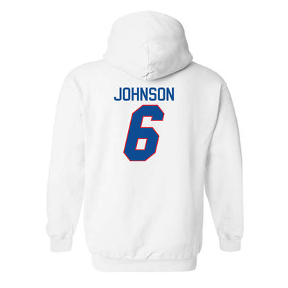 DePaul - NCAA Men's Basketball : Jonas Johnson - Replica Shersey Hooded Sweatshirt-1