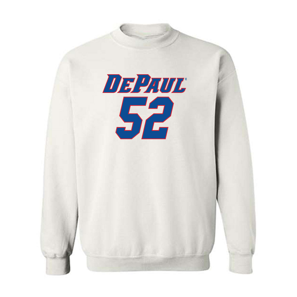 DePaul - NCAA Men's Basketball : Amsal Delalic - Replica Shersey Crewneck Sweatshirt-0