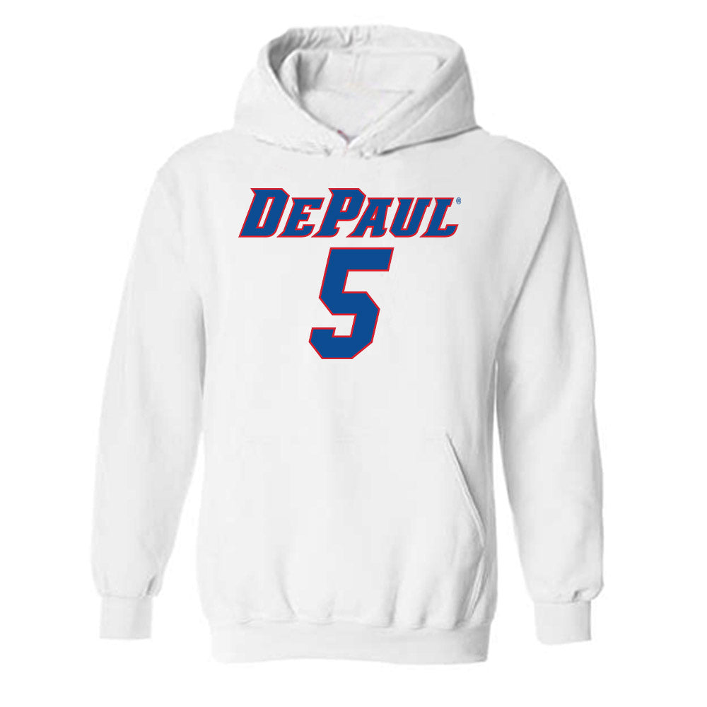 DePaul - NCAA Women's Basketball : Alayna West - Replica Shersey Hooded Sweatshirt