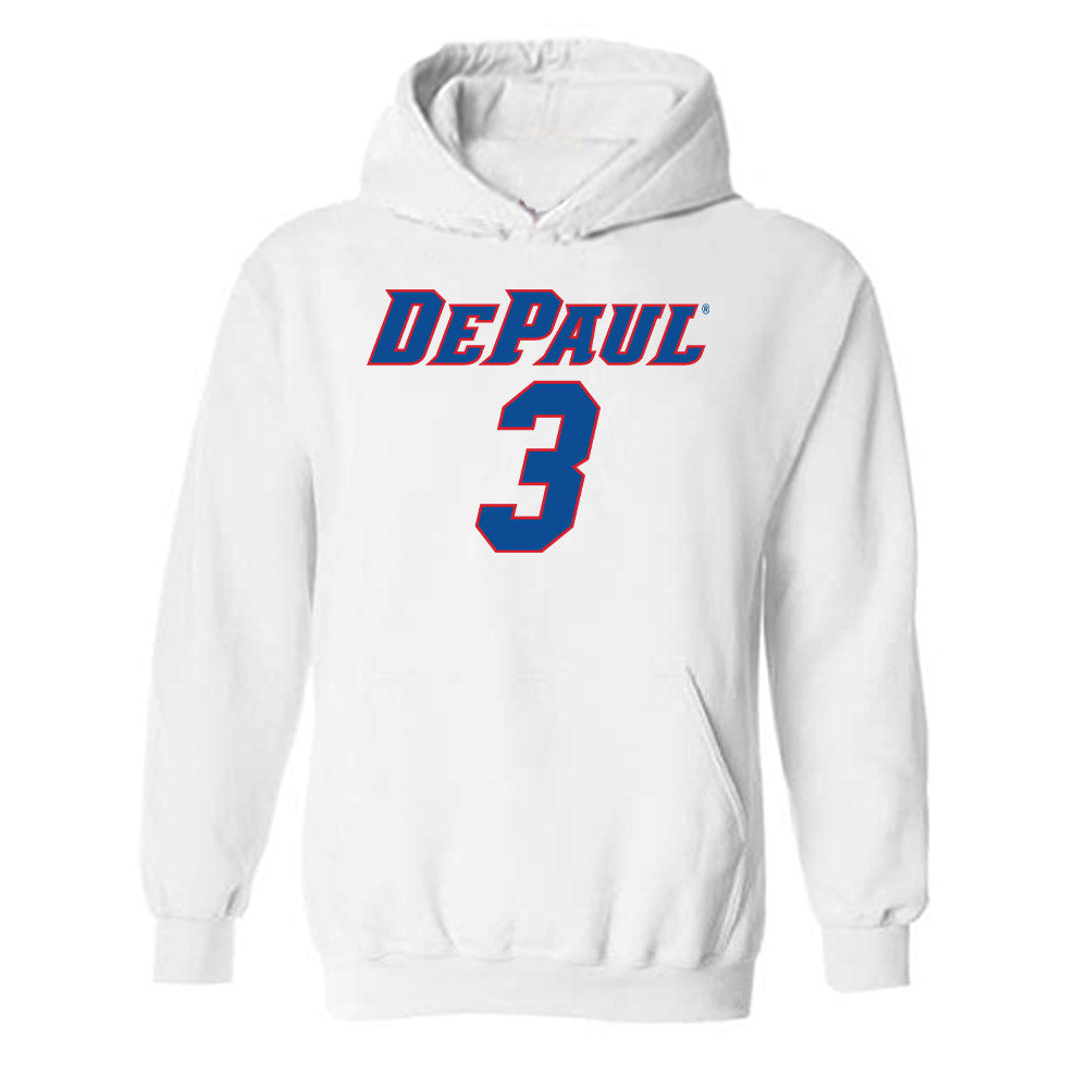 DePaul - NCAA Women's Basketball : Alayna West - Replica Shersey Hooded Sweatshirt-0