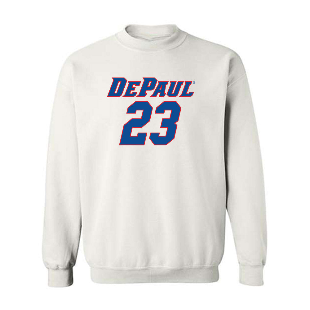 DePaul - NCAA Women's Basketball : Michelle Ojo - Replica Shersey Crewneck Sweatshirt-0