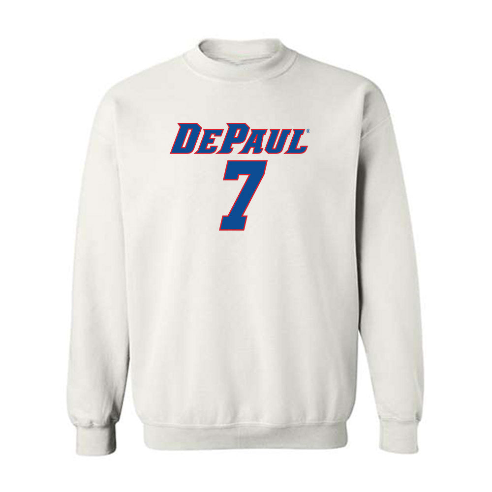 DePaul - NCAA Women's Basketball : Devin Hagemann - Replica Shersey Crewneck Sweatshirt-0