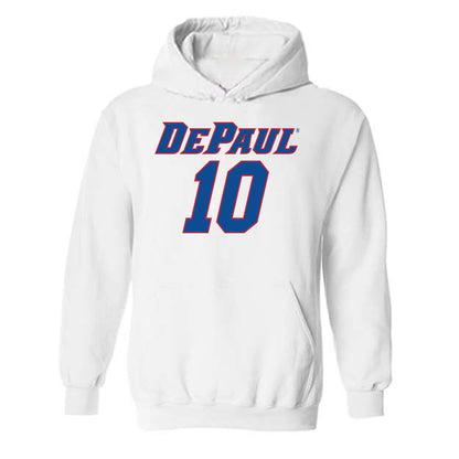 DePaul - NCAA Men's Basketball : Ilija Milijasevic - Replica Shersey Hooded Sweatshirt-0