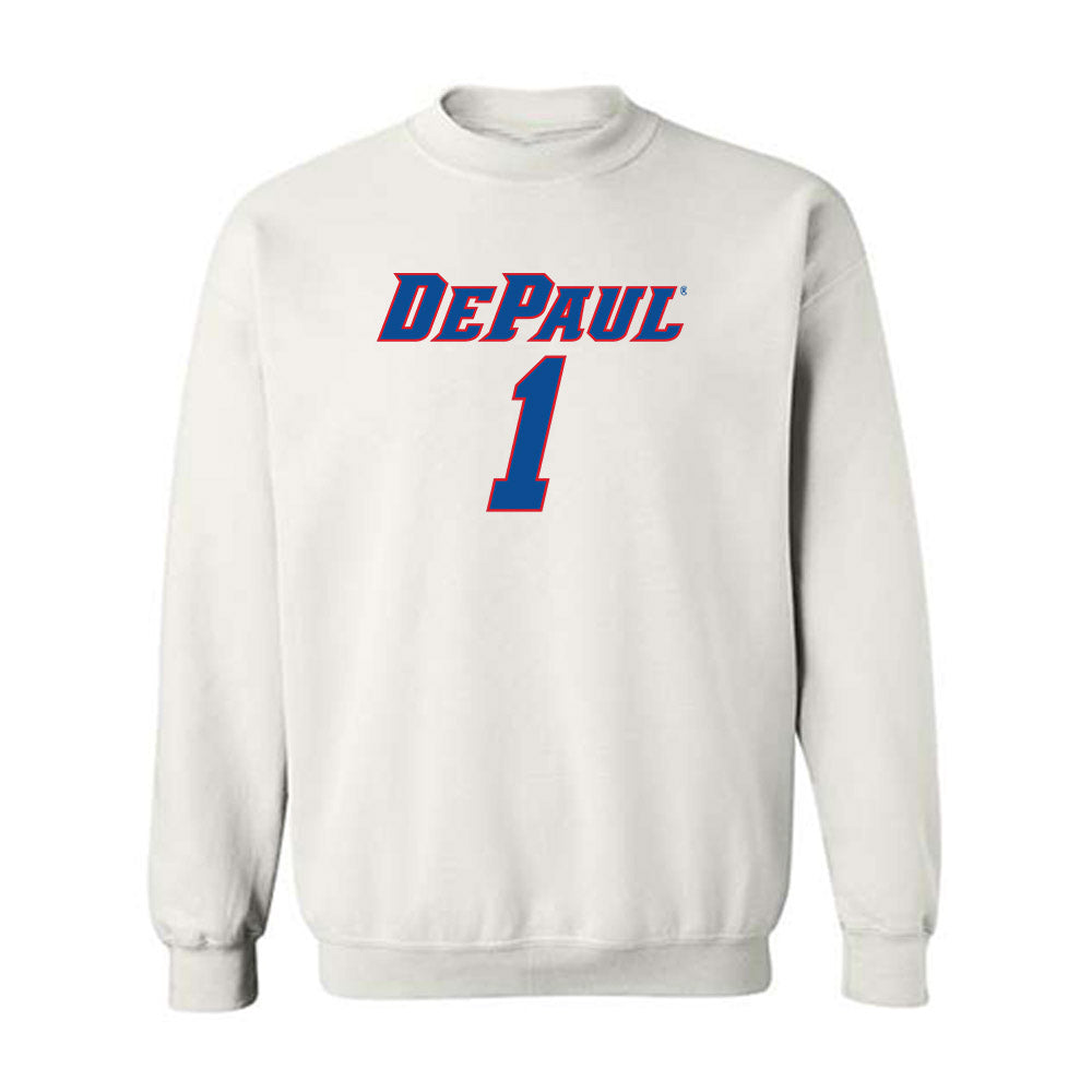 DePaul - NCAA Women's Basketball : Aizhanique Mayo - Replica Shersey Crewneck Sweatshirt-0