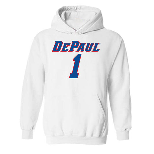 DePaul - NCAA Men's Basketball : Kaleb Banks - Replica Shersey Hooded Sweatshirt-0
