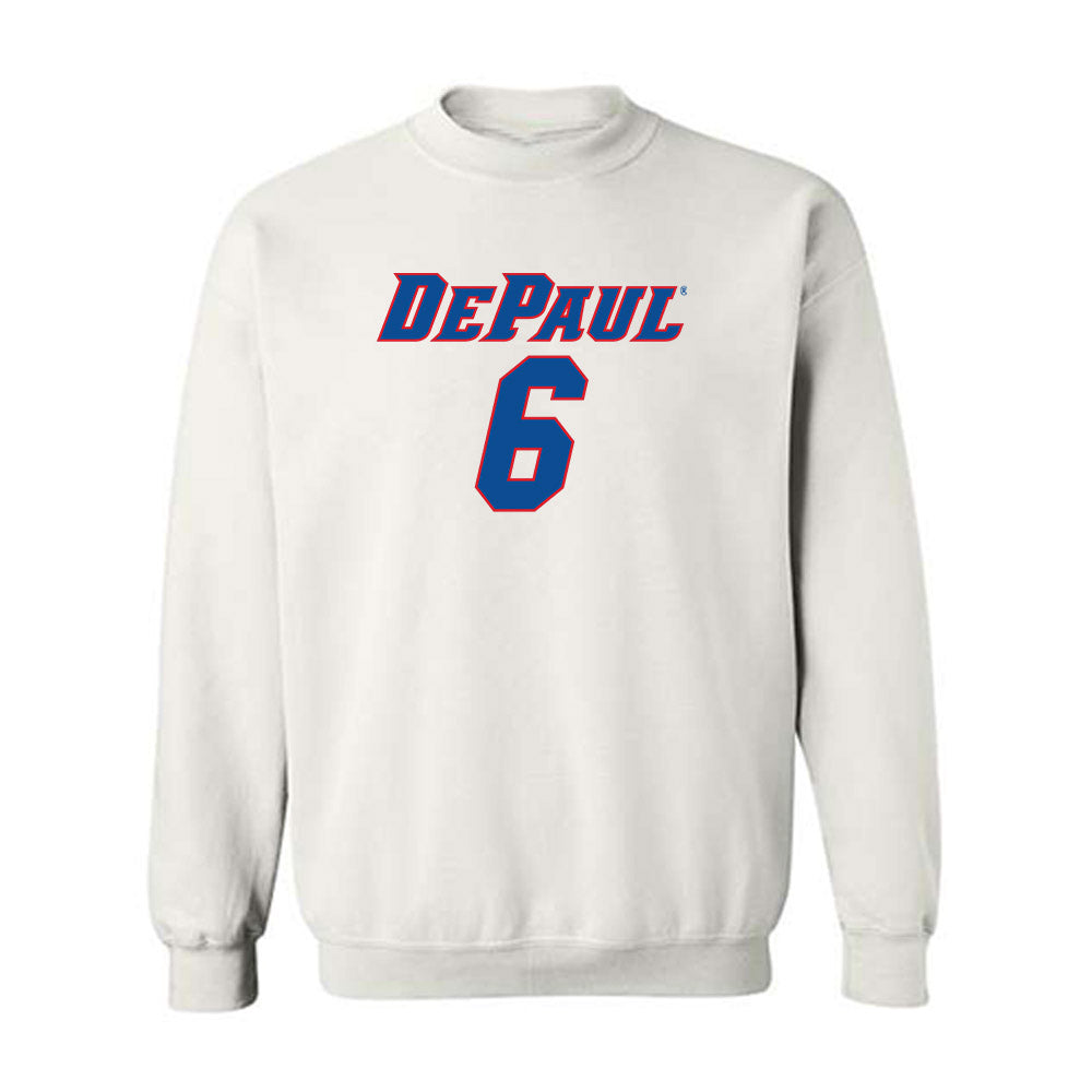 DePaul - NCAA Men's Basketball : Jonas Johnson - Replica Shersey Crewneck Sweatshirt-0