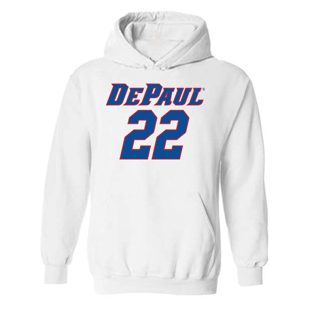DePaul - NCAA Men's Basketball : Kruz McClure - Replica Shersey Hooded Sweatshirt-0