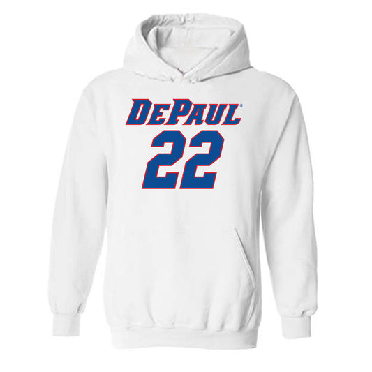 DePaul - NCAA Men's Basketball : Kruz McClure - Replica Shersey Hooded Sweatshirt-0