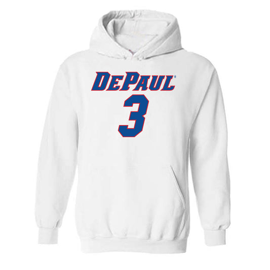 DePaul - NCAA Men's Basketball : Nate Kasher - Replica Shersey Hooded Sweatshirt