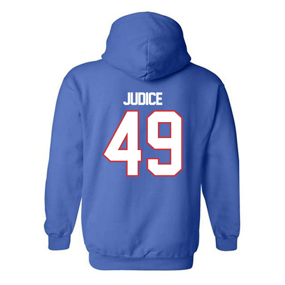 LA Tech - NCAA Baseball : Ethan Judice - Replica Shersey Hooded Sweatshirt-1