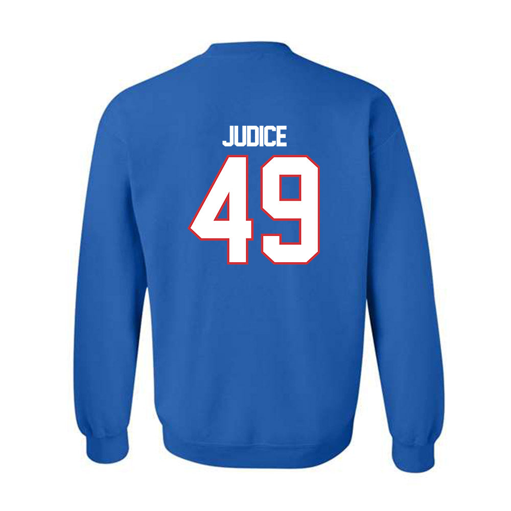 LA Tech - NCAA Baseball : Ethan Judice - Replica Shersey Crewneck Sweatshirt-1