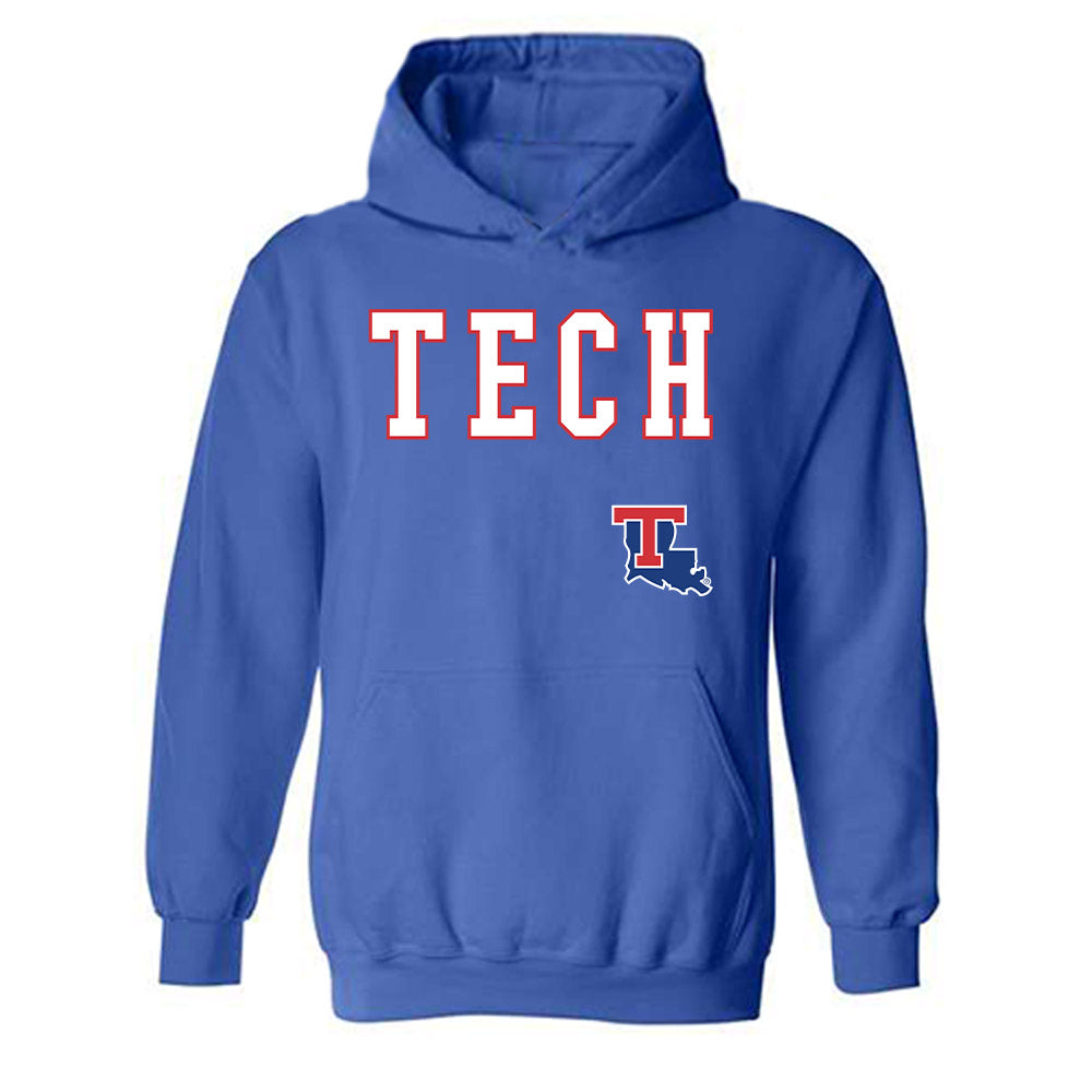LA Tech - NCAA Baseball : Luke Cooley - Replica Shersey Hooded Sweatshirt-0