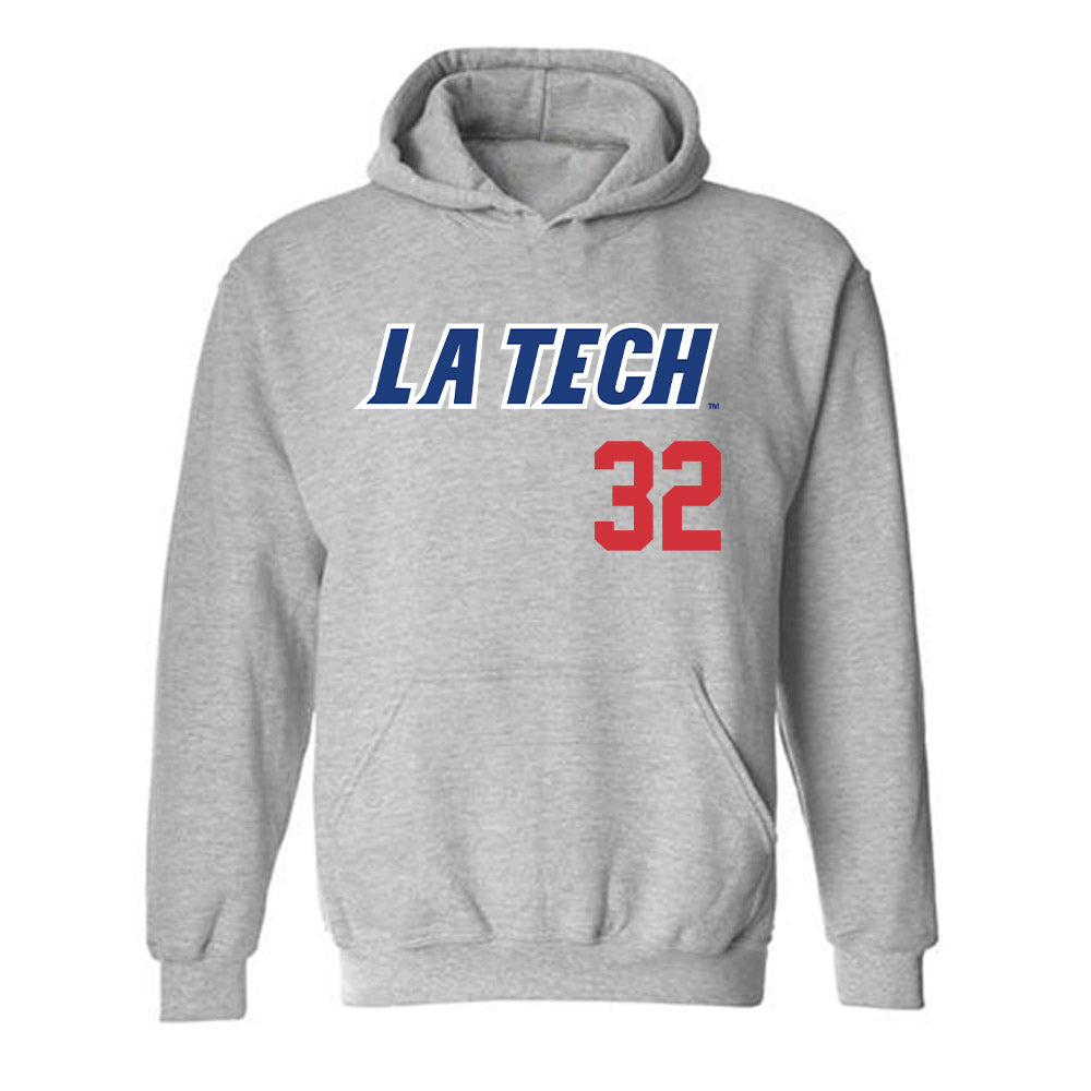 LA Tech - NCAA Baseball : Luke Nichols - Replica Shersey Hooded Sweatshirt-0
