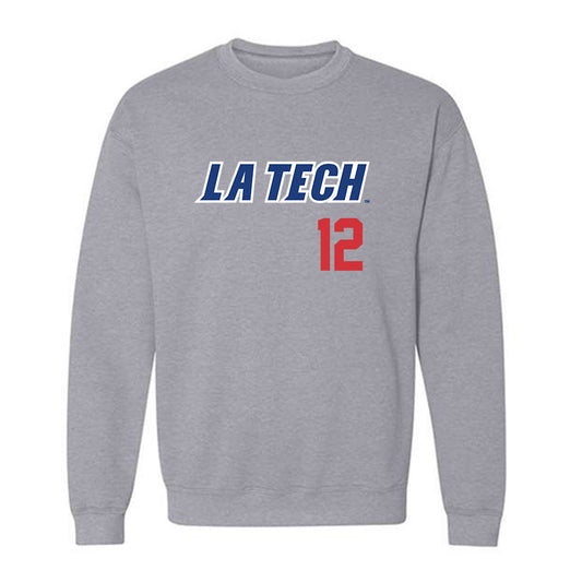 LA Tech - NCAA Baseball : Luke Cooley - Replica Shersey Crewneck Sweatshirt-0