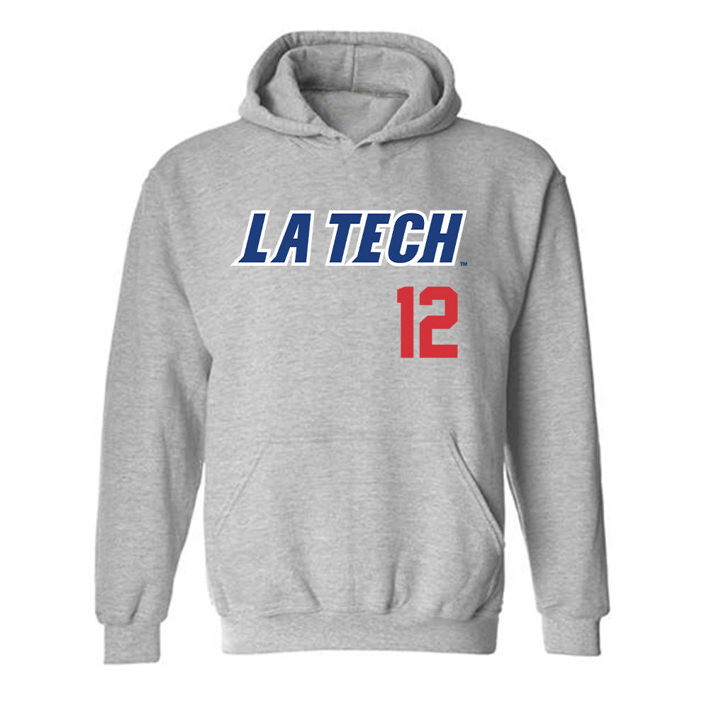 LA Tech - NCAA Baseball : Luke Cooley - Replica Shersey Hooded Sweatshirt-0