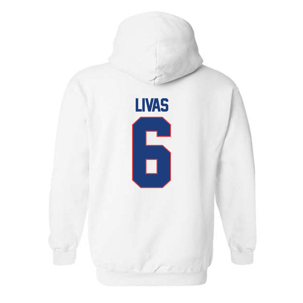 LA Tech - NCAA Football Legends : Phillip Livas - Generic Shersey Hooded Sweatshirt-1