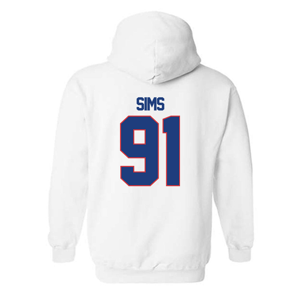 LA Tech - NCAA Football : Caleb Sims - Generic Shersey Hooded Sweatshirt-1