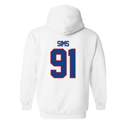LA Tech - NCAA Football : Caleb Sims - Generic Shersey Hooded Sweatshirt-1