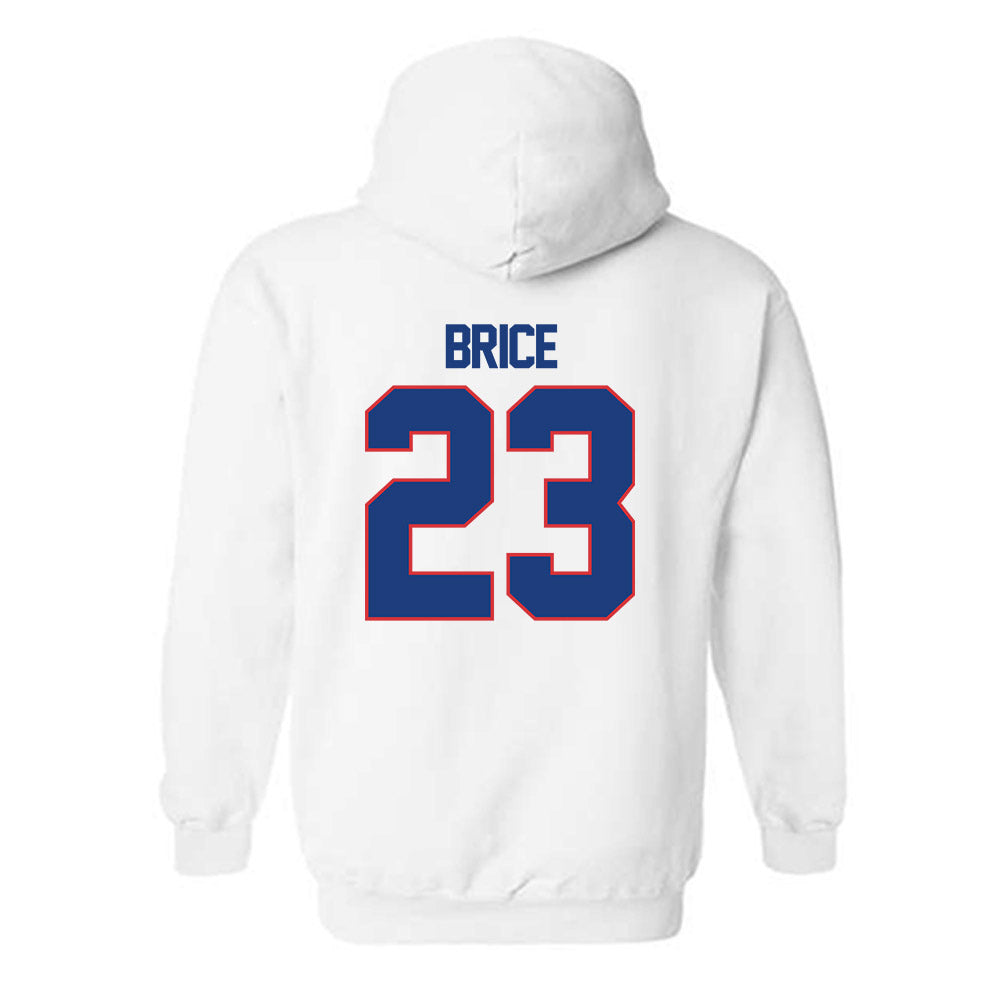 LA Tech - NCAA Football Legends : Kentrell Brice - Generic Shersey Hooded Sweatshirt-1