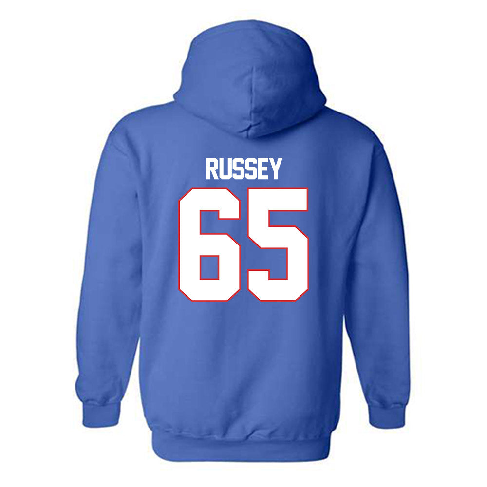 LA Tech - NCAA Football Legends : Kody Russey - Generic Shersey Hooded Sweatshirt-1