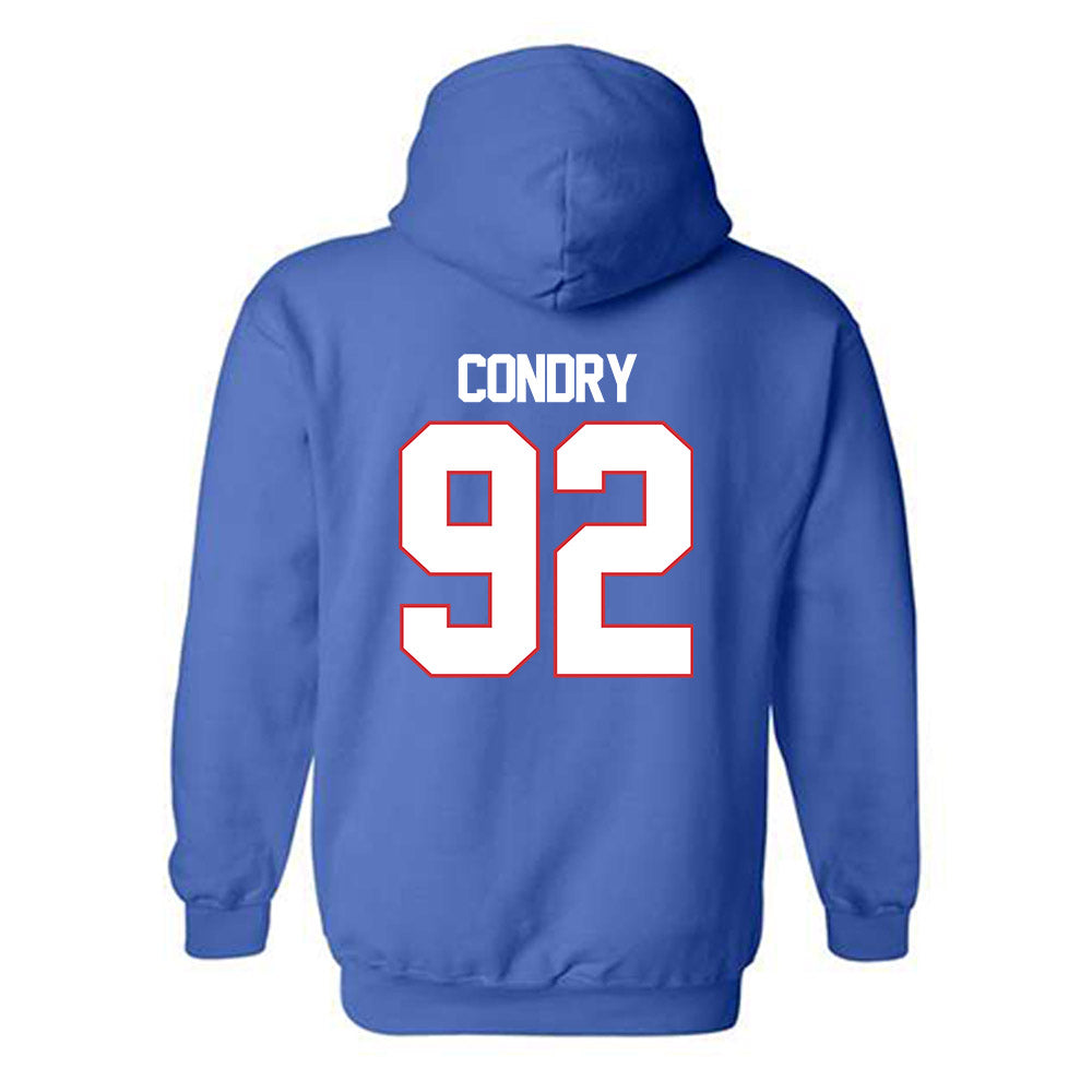 LA Tech - NCAA Football : Sterling Condry - Generic Shersey Hooded Sweatshirt-1