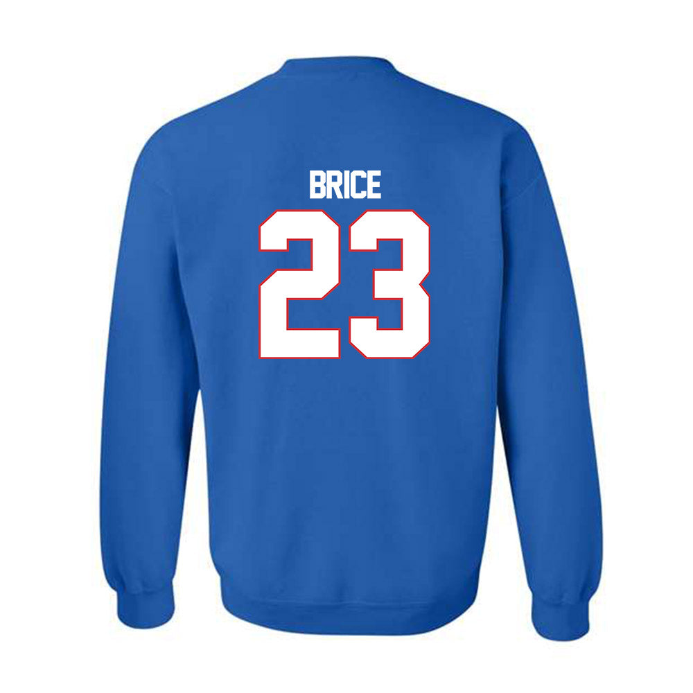 LA Tech - NCAA Football Legends : Kentrell Brice - Generic Shersey Crewneck Sweatshirt-1