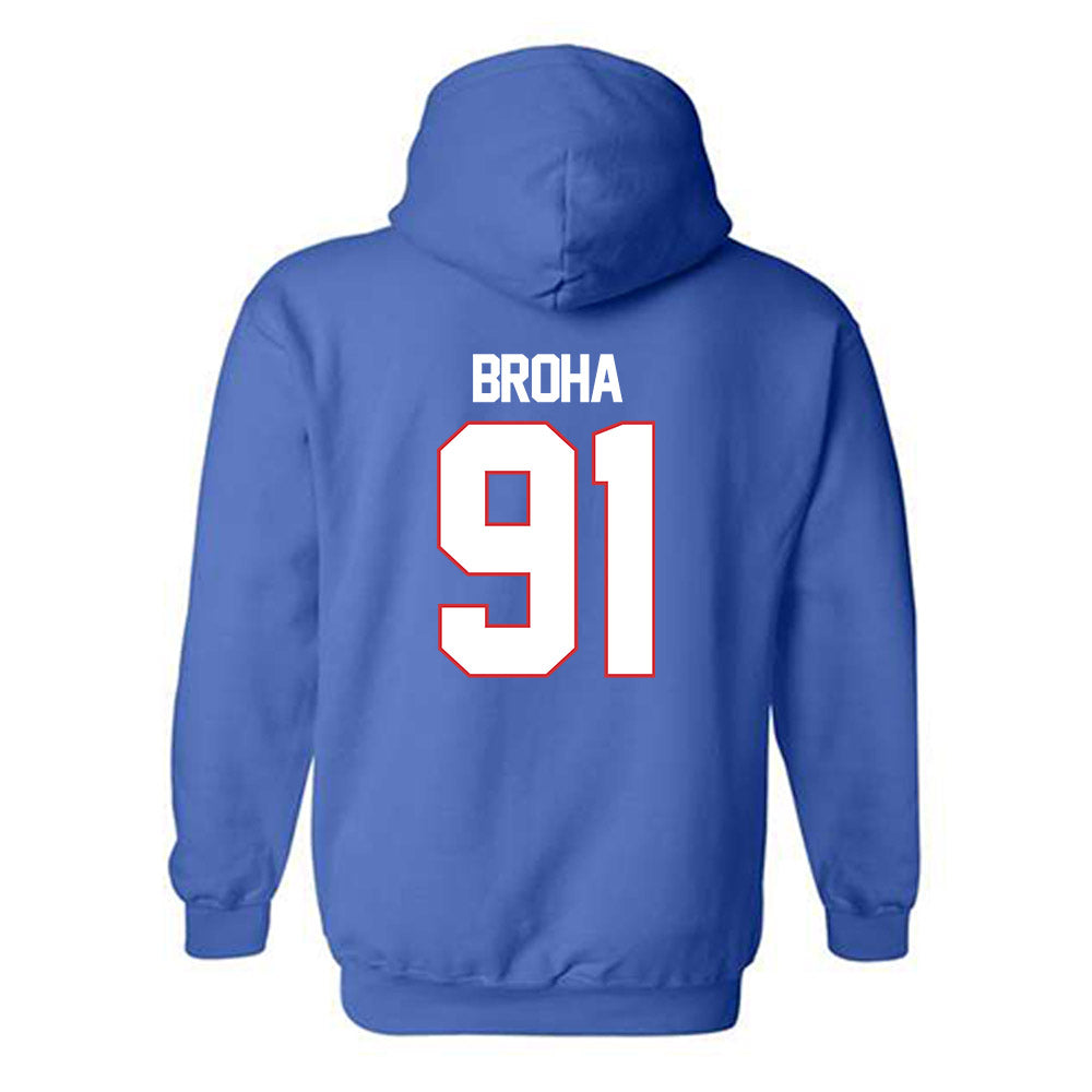 LA Tech - NCAA Football Legends : Matthew Broha - Generic Shersey Hooded Sweatshirt-1